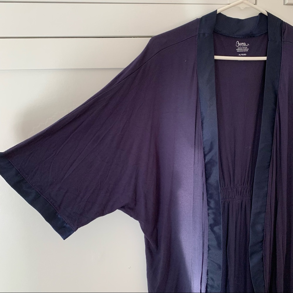 Bump In The Night Navy Blue Short Robe Size XL - Picture 3 of 6
